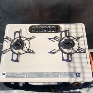 ▼美品 LPガス用 リンナイコンパクトガステーブル KGM33NBEL 左強火