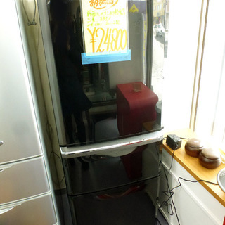 除菌クリーニング済み 札幌市内及び近郊地区配達ＯＫ 訳アリ格安品 三菱 335ℓ MR-C34S ブラック 2011年製 ￥24,800-