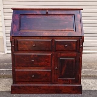 美品 蝦夷民芸家具 ライティングビューロー | www.bbxbrasil.com