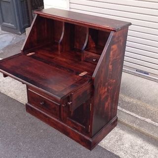 美品 蝦夷民芸家具 ライティングビューロー | www.bbxbrasil.com