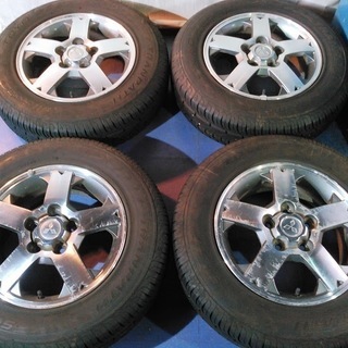 パジェロミニ純正 夏用【~80％富山】三菱純正 ミツビシ純正 アルミホイール 175/80R15 日本製TOYO　中古/4本
