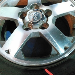 パジェロミニ純正 夏用【~80％富山】三菱純正 ミツビシ純正 アルミホイール 175/80R15 日本製TOYO　中古/4本