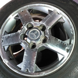 パジェロミニ純正 夏用【~80％富山】三菱純正 ミツビシ純正 アルミホイール 175/80R15 日本製TOYO　中古/4本