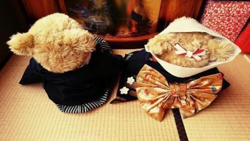 ぬいぐるみ 和装テディベア非売品