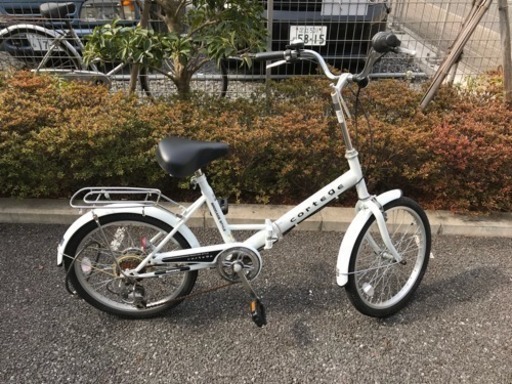 折りたたみ自転車(白)