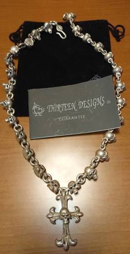 THIRTEEN DESIGNS サーティーンデザインズ SMALL SKULL CHAIN & SMALL ...