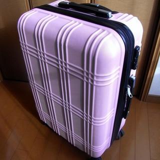 スーツケース Mサイズ 4-6日用 ダブルファスナー （ピンク）