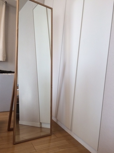 無印良品姿見muji タモ材スタンドミラー 花坊 川崎のミラー 鏡の中古あげます 譲ります ジモティーで不用品の処分