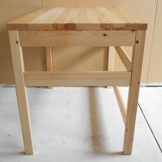 無印良品　無垢パイン材　デスク　ワゴン付き  【リサイクルショップサルフ】