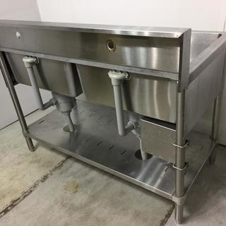 愛媛県・松山市】厨房用品／マルゼン／業務用2槽シンク／W1200×H930×