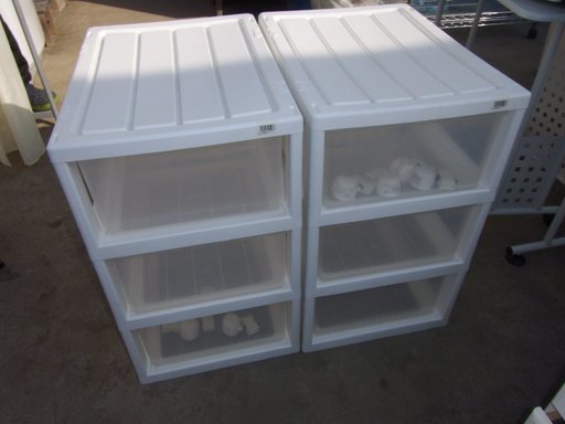 衣装ケースプラスチックケース収納ケース3段2つセット ピヒ丸 松戸の収納家具 収納ケース の中古あげます 譲ります ジモティーで不用品の処分