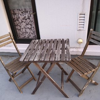 【IKEA】ガーデン テーブル・チェア2脚セット