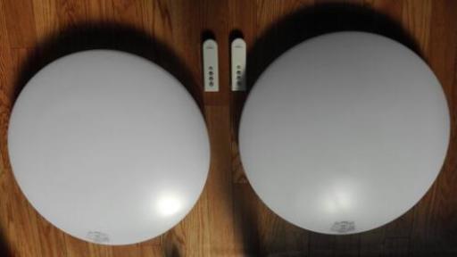 照明2台、LEDシーリングライト 6畳用 リモコン付