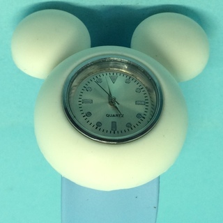 電池交換済(N5)とっても可愛い！白いマウス巻き腕時計USED　...