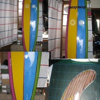 ロングボード Mモーメンツ長さ9.4F修理済みカラーリング