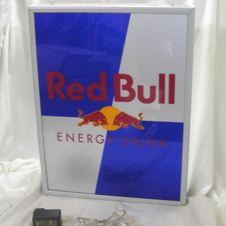 札幌 RED BULL/レッドブル 吊り下げ電気看板 蛍光灯仕様 ディスプレイ 白石区