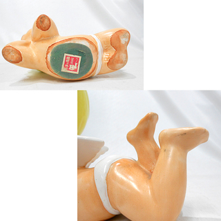 札幌 昭和レトロ 陶器製 内藤ルネ 貯金箱 エンジェル 天使 白石区