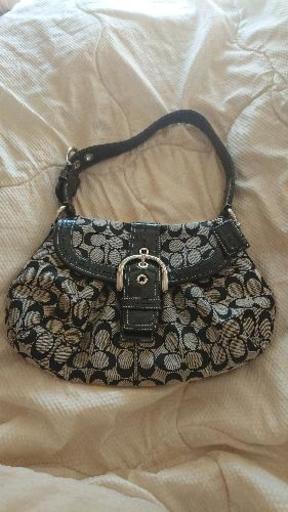 コーチ COACH  シグネチャーキャンパスレザーバッグ  黒  正規品