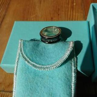 新品同様‼1837 TIFFANY ブラック チタン リング