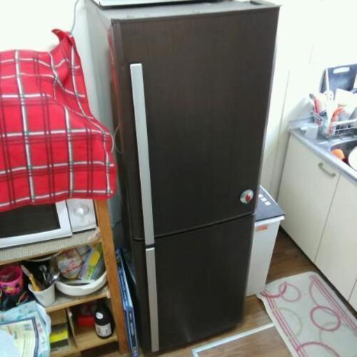 三菱MITSUBISHI　人気木目調　冷凍冷蔵庫256L　2ドア2008年製　MR-H26M-PW形