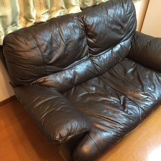 ニトリ 本革 2人掛け ソファ-スコッティキャメロン セレクト ニューポート2