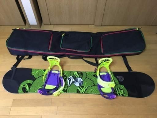 使用問題無 最終値下げ】スノーボード&ビンディング&バッグ セット 中古