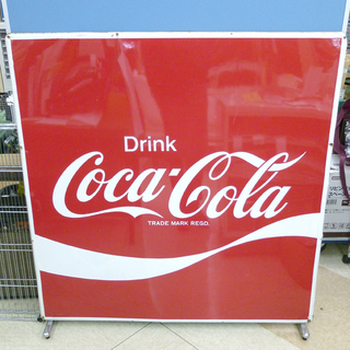 コカ・コーラ 琺瑯看板 大型 ホーロー 120X120cm 札幌 西宮の沢