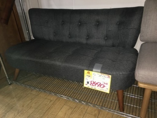 2Pソファ チェックグレー