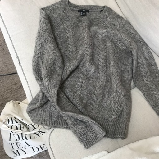 H M ベーシックケーブルニットグレー S 美品 Maro 武蔵浦和の