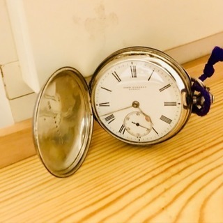 値下げ25000円❢骨董‼️昔の大きな、特殊ネジ巻き式、懐中時計、サイズ:55mm❗️
