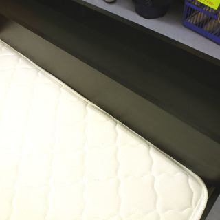 配達 組立可 ロータイプ セミダブルベッド ブラック マットレス  