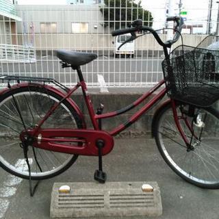 【 新生活 応援 】 26インチ自転車　ワインレッド　
