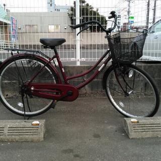 【 新生活 応援 】 24インチ自転車　ワインレッド