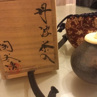 丹波茶入れ 森本陶谷 茶道具