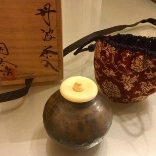 丹波茶入れ 森本陶谷 茶道具