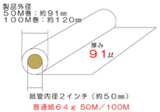 インクジェット用ロール普通紙　(64g)