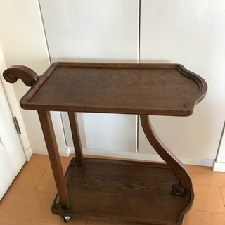 木製 キャスター付き サイドテーブル