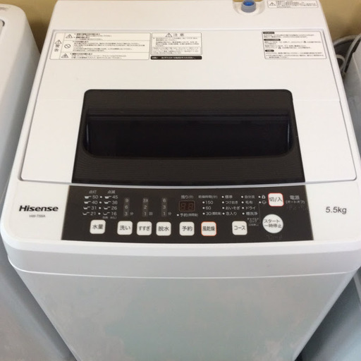 【送料無料・設置無料サービス有り】洗濯機 2016年製 Hisense HW-T55A 中古