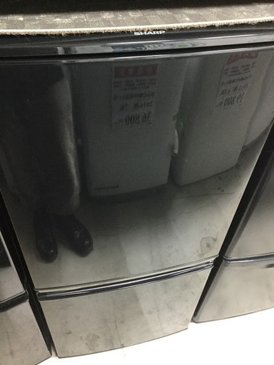 【送料無料・設置無料サービス有り】冷蔵庫 2016年製 SHARP SJ-D14B-B 中古