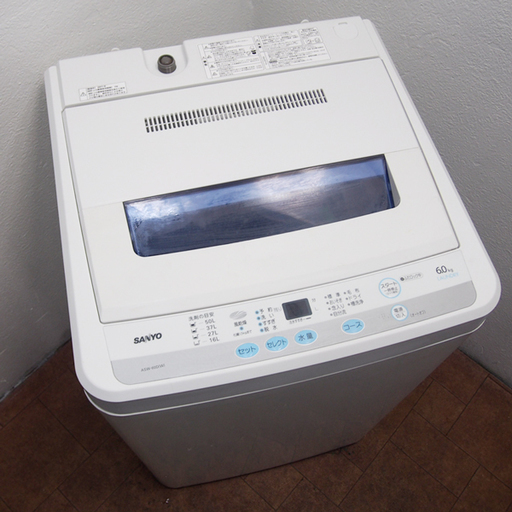 おしゃれなフラットタイプ洗濯機 2011年 6.0kg IS54
