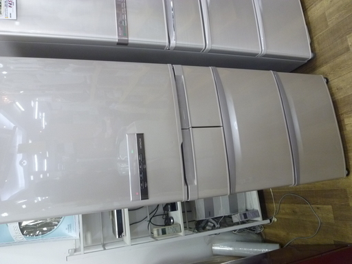 Ｒ 中古 HITACHI 415L 5ドア冷蔵庫（ハイブライトステンレス） R-K42E 2015年製