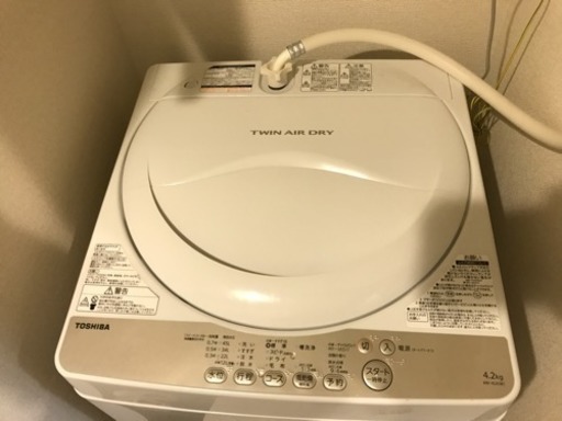 【取引完了】2016年 4.2kg 東芝 TOSHIBA 洗濯機 板橋区