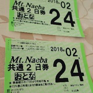 Mt.Naeba共通券（苗場スキー場、かぐらスキー場共通券）リフ...