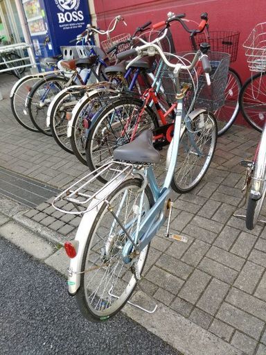 自転車水色ジャンク