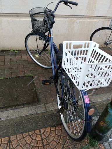 ジャンク白かご自転車