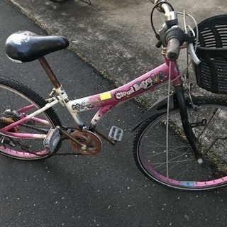 ジャンク 子供ギア自転車ピンク