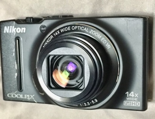 【コンパクトデジタルカメラ】 Nikon COOLPIX S8200 1610万画素 ノーブルブラック 動作品 返品可