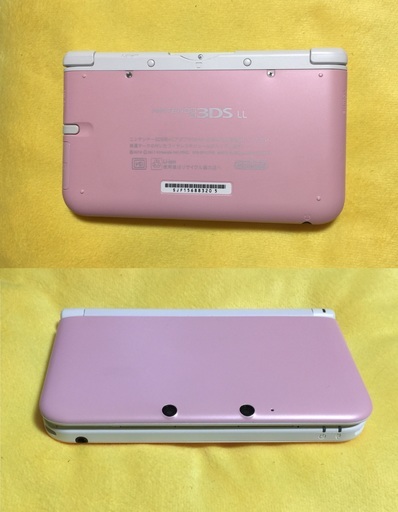 ソフト付き\u0026ケースもサービス！ニンテンドー3DS LL  色：ピンク×ホワイト　大きい画面！