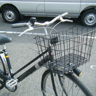 中古自転車100防犯登録無料）前後タイヤ交換！ シティサイクル 27 
