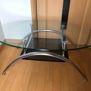 美品 強化ガラストップセンターローテーブル  ニトリ 無料